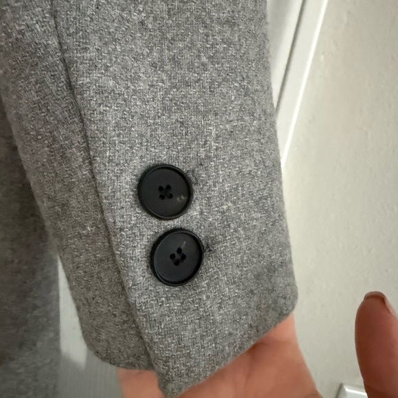 Zara Gray Wool Blend Coat - Picture 5 of 5